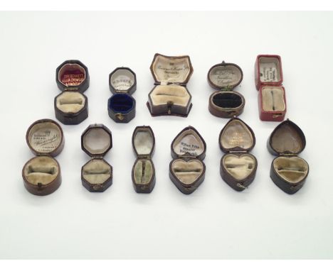 Eleven Victorian ring boxesP&P group 1 (£16 for the first item and £1.50 for subsequent items) 