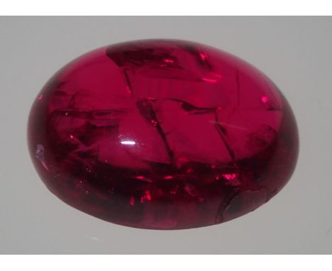 Loose gemstones: large single polished pink sapphire weighing 26.95cts, 15.1mm x 20.2mmPlease note gemstones listed have been