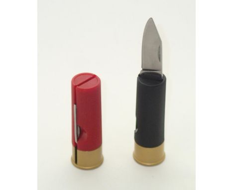 Two folding penknives by Jack Pyke in the form of shotgun cartridgesP&P group 1 (£16 for the first item and £1.50 for subsequ