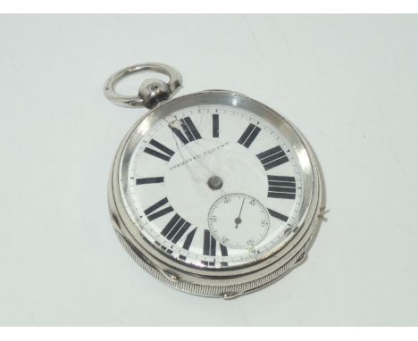 Hallmarked silver key wind fusee pocket watch maker E Hodgson Langley Moor assay Chester 1892. Condition Report: Damage to fa