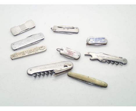 Box of ten mixed penknives in good conditionP&P group 1 (£16 for the first item and £1.50 for subsequent items) 