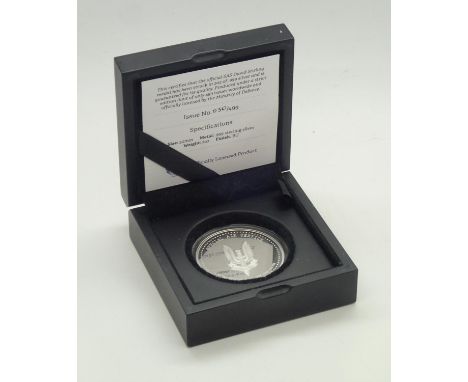 S.A.S Sir David Stirling limited edition 2oz silver coin, boxed with CoA, only 499 produced, this being number 30.P&P group 1