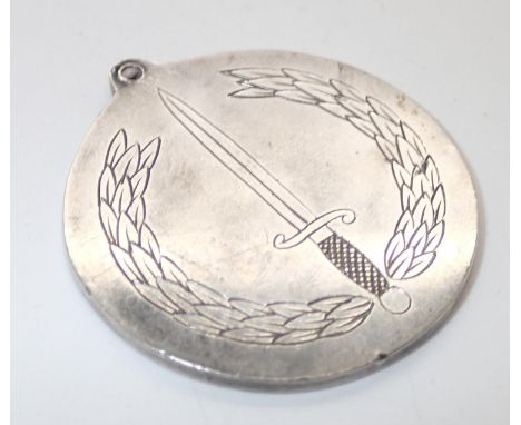 Presumed silver 25 Year Service Royal Marines medallion (1958-83) Diameter 38 mm 23.3g light surface scratches throughout oth