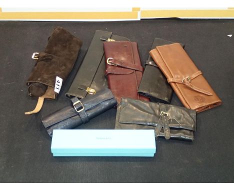 Six vintage jewellery rolls and a Tiffany bracelet boxP&P group 2 (£20 for the first item and £2.50 for subsequent items) 