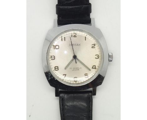 Vintage Cossak 17 jewel gents wristwatch marked USSRP&P group 1 (£16 for the first item and £1.50 for subsequent items) 