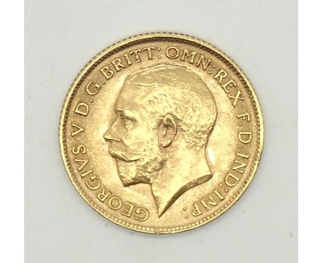 George V 1911 half sovereignP&P group 1 (£16 for the first item and £1.50 for subsequent items) 