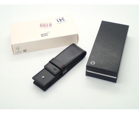 Empty Mont Blanc double pen box for Meisterstuck leather collection double pen set with outer box and coverP&P group 1 (£16 f