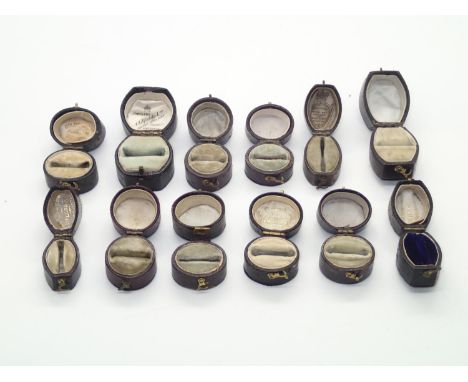 Twelve Victorian ring boxesP&P group 2 (£20 for the first item and £2.50 for subsequent items) 