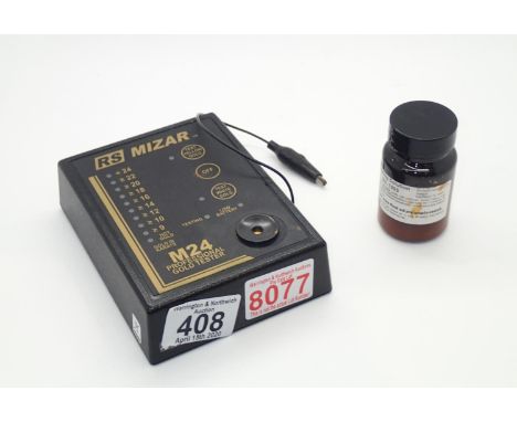 Mizar M24 Professional Gold Tester with a bottle of testing solutionP&P group 1 (£16 for the first item and £1.50 for subsequ