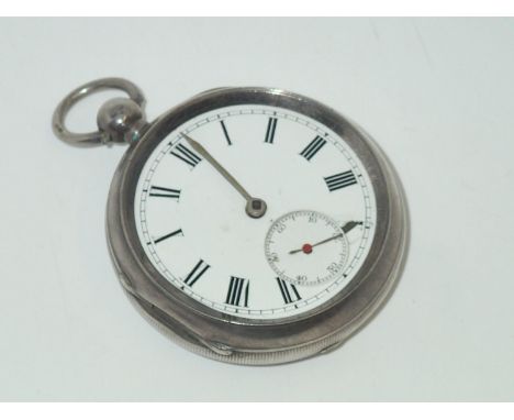 Antique hallmarked silver pocket watch. No glass, not working at lotting.P&P group 1 (£16 for the first item and £1.50 for su