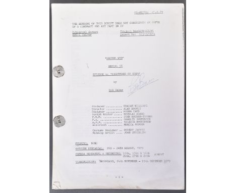 From The Estate Of Bob Baker - Doctor Who - Nightmare Of Eden (Fourth Doctor) - Baker's personally owned and used original BB