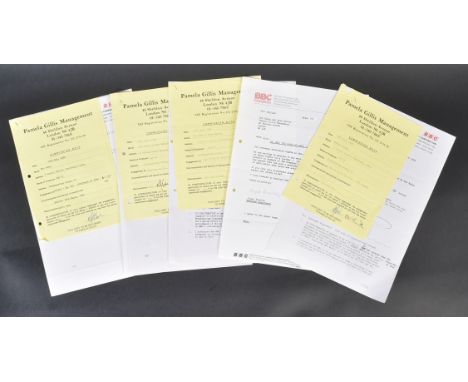 From The Estate Of Bob Baker - Doctor Who - x5 1970s / 80s contracts and letters concerning the writing of various Doctor Who