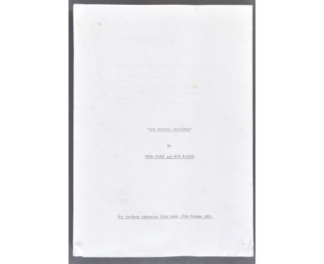 From The Estate Of Bob Baker - Wallace & Gromit: The Wrong Trousers (1993) - Baker's personally owned and used production dra