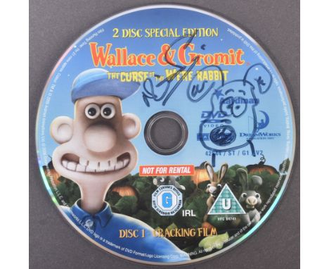 Wallace &amp; Gromit The Curse Of The Were-rabbit (2005) - Nick Park (creator) - autographed DVD disc, signed in black ink, P