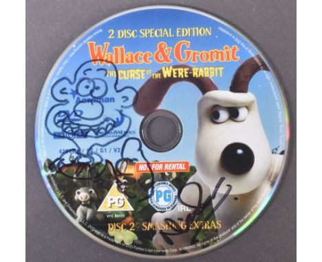 Wallace &amp; Gromit The Curse Of The Were-rabbit (2005) - Nick Park (creator) - autographed DVD disc, signed in black ink, P
