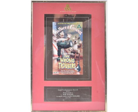 From The Estate Of Bob Baker - Wallace & Gromit The Wrong Trousers (1993) - Baker's personally awarded presentation commemora