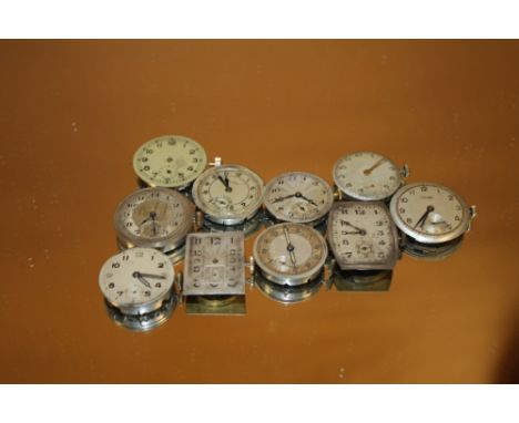 TEN  VINTAGE MENS WRISTWATCH MOVEMENTS