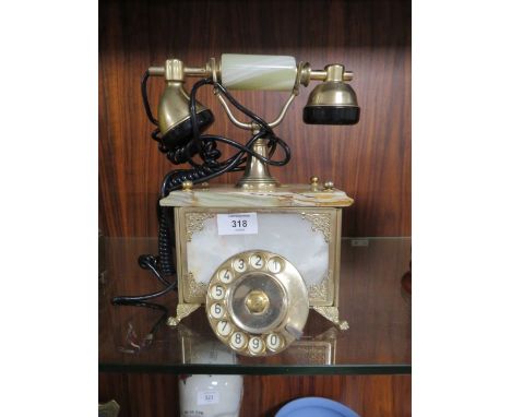 A VINTAGE ONYX TELEPHONE 