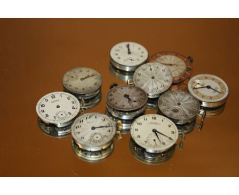 TEN  VINTAGE MENS WRISTWATCH MOVEMENTS
