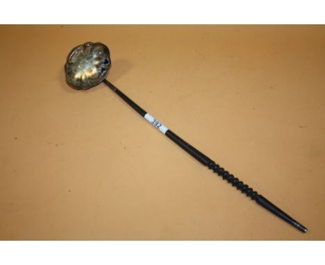 A HALLMARKED SILVER TODDY LADLE