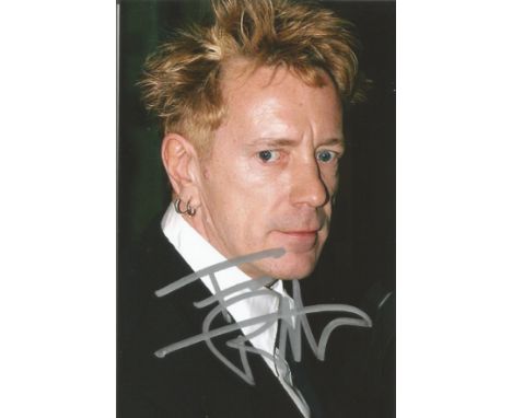 John Lydon signed 6x4 colour photo. John Joseph Lydon ( born 31 January 1956), also known by his stage name Johnny Rotten, is