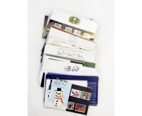 Three albums of Franklin Mint world first day covers (approximately 50), quantity GB presentation packs (mint stamps) and app