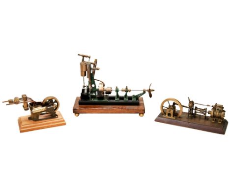 AN ENGINEERED MODEL OF A MARINE VERTICAL PISTON STEAM ENGINE&nbsp;a dual piston horizontal steam engine and another horizonta