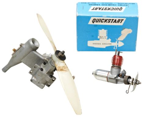 A QUICKSTART DIESEL MODEL AERO ENGINE BY DAVIES CHARLTON&nbsp;boxed as new, and a Fuji model Aero engine (Used)  PROVENANCE: 