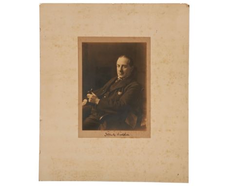 A SIGNED PHOTOGRAPH OF STANLEY BALDWIN BRITISH PRIME MINISTER 1935-37, another portrait of Baldwin, a photographic portrait o