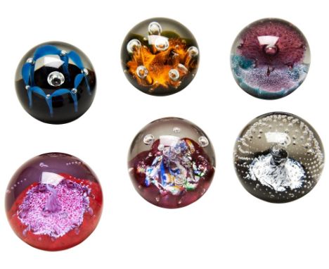 A GROUP OF SIX CAITHNESS PAPER WEIGHTS&nbsp;including a Marquee, a Dolphin, a Mosaic, a Tidal Wave, a Desert Spring and a Sen