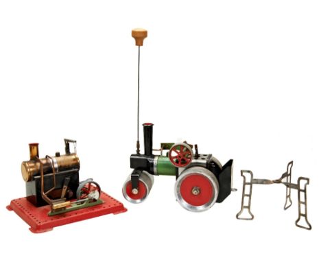 A MAMOD SR-1 STEAM ROLLER&nbsp;boxed but playworn and a Mamod SE.2a sationary engine, playworn in damaged box.  PROVENANCE: T