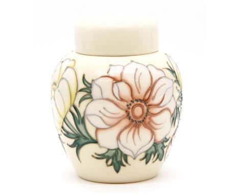 A Moorcroft 'Anemone' trial ginger jar, dated 3-12-99, 15.5cm high, boxed