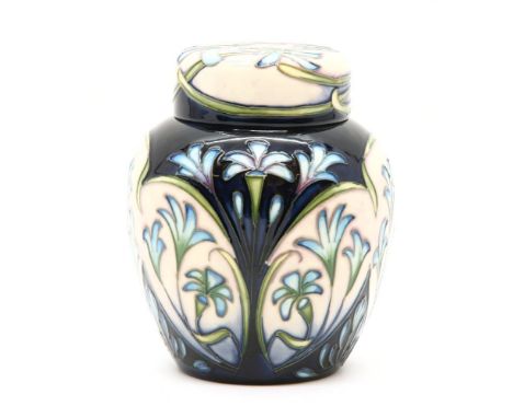 A Moorcroft 'Midnight Blue' ginger jar, 2002, edition of 102, 15.5cm high