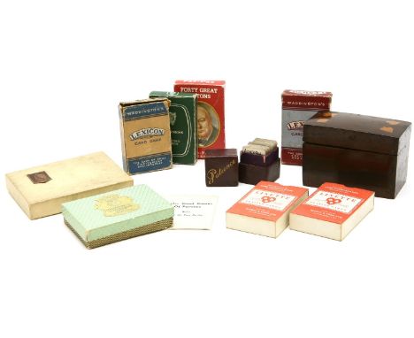 Two boxes of playing cards, to include De La Rue Stationers, Charles Goodall &amp; Son, and United States Playing Card Compan