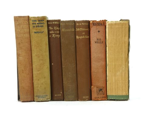 Seven works by H. G. WELLS, All Inscribed And Signed to the same family:  1- Marriage. W. Collins Sons, 1923, first edition t