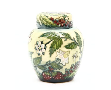 A Moorcroft 'Fruit Garden' ginger jar and cover, 1999, 15.5cm high, boxed