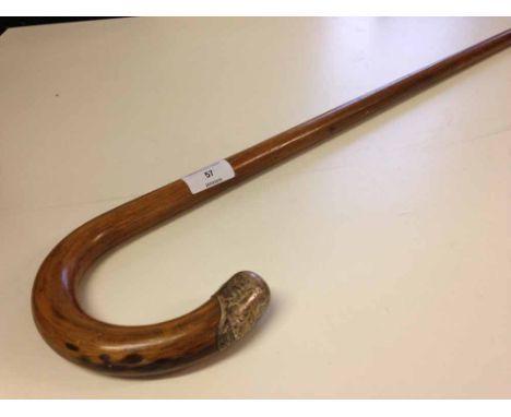 A HM silver topped walking stick.