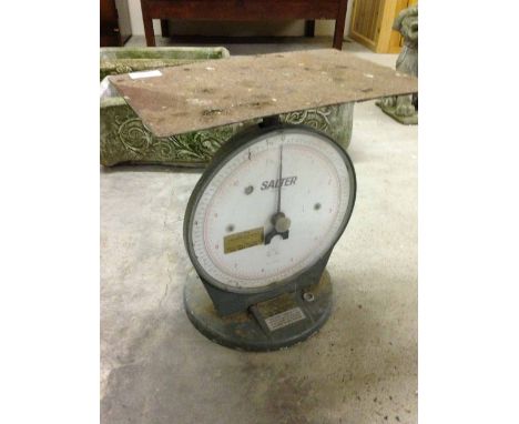 A set of Salter weighing scales.