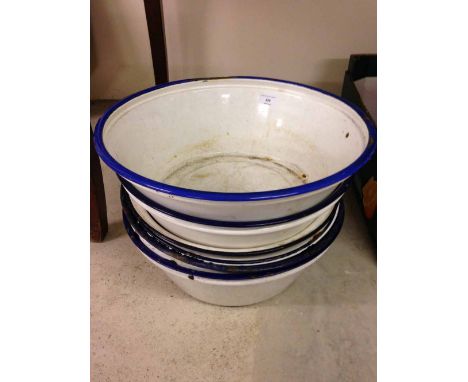 7 enamel bowls.