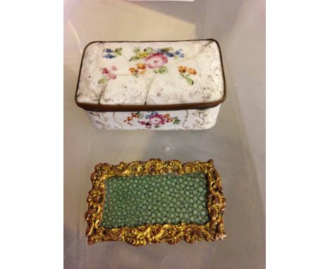 2 continental enamel & gilt trinket/pill boxes.