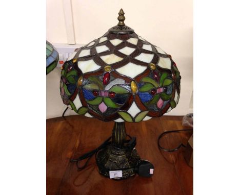 Small Tiffany style lamp.