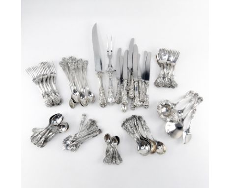 Vintage Ninety Seven (97) Piece Reed & Barton Sterling Silver Flatware Service in the Francis I Pattern. Service Includes: Te