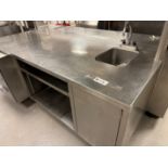 Stainless Service Table with sink