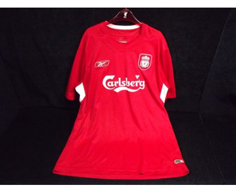 Liverpool Football Club Home Shirt. Reebok / Carlsberg. 2005 - 2006. L - Large Size not measured. Signs of light wear, few mi