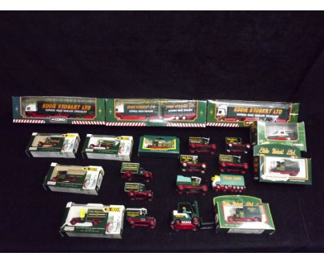 Eddie Stobart Die-Cast Vehicle Collection. 14 x Corgi -  59504 Volvo Curtainside Trailer, 59516 Short Wheel Base Lorry with C