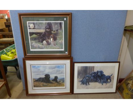 Two signed John Trickett limited edition prints and a signed Nigel Hemming limited edition print, all framed 