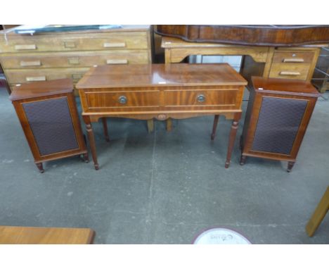 A mahogany Garrard stereogram and spaekers 