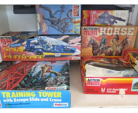 Action Man Space Ranger Electronic Solar Hurricane SAS Beachead Assalt Special Operations, Action Man Training Tower, Action 