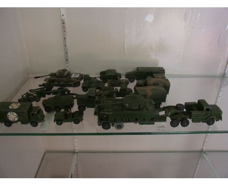 A Corgi Toys Centurion Mk III Dinky Toys Centurion Tank 651, Transporter 660, Ambulance 626, Armoured Command car 677, Water 