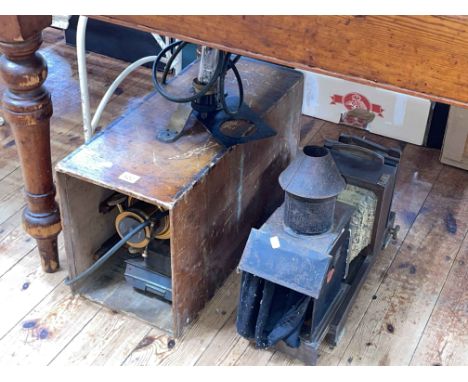 Two vintage magic lanterns.